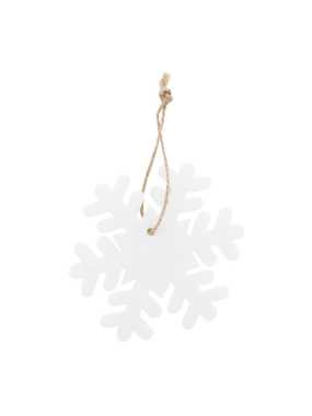 RPET ozdoba na vianočný stromček, snehová vločka > biela