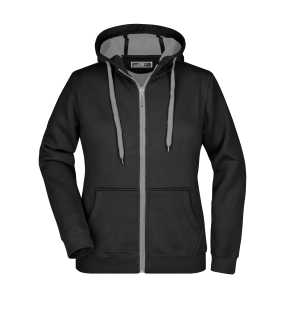 Dámska mikina (JN Ladies' Doubleface Jacket) > čierna / šedá (carbon) > M