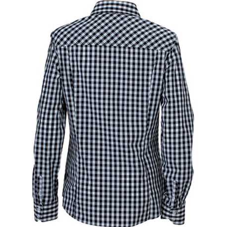 Dámska košeľa (DAIBER Ladies' Checked Shirt) > čierna / biela > XS