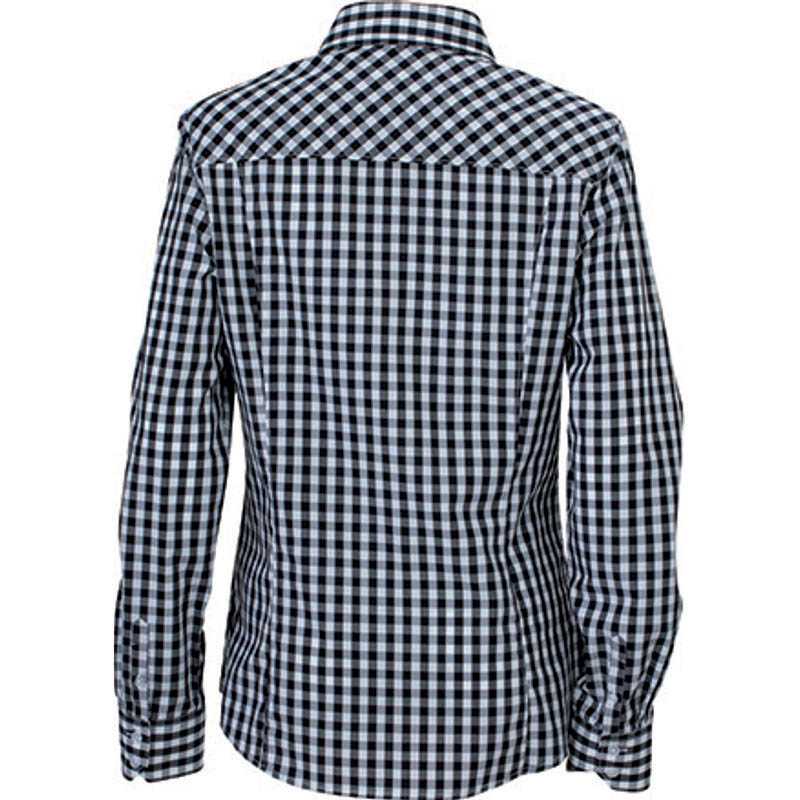Dámska košeľa (JN Ladies' Checked Shirt) > čierna / biela > S