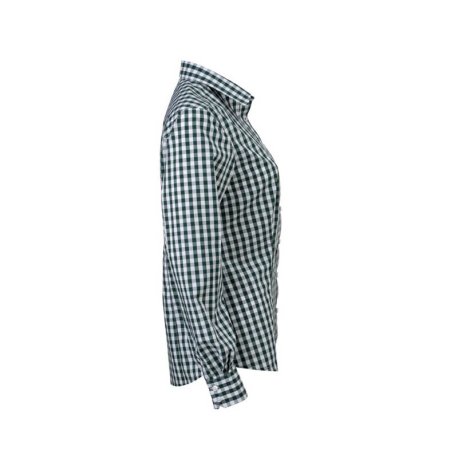Dámska košeľa (DAIBER Ladies' Checked Shirt) > zelená (forest) / biela > XS