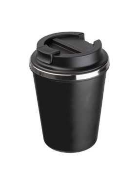 Dvojstenný pohár z nerezovej ocele, 350 ml > čierna