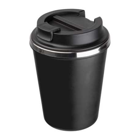 Dvojstenný pohár z nerezovej ocele, 350 ml > čierna