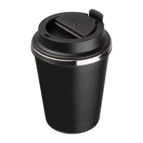 Dvojstenný pohár z nerezovej ocele, 350 ml > čierna