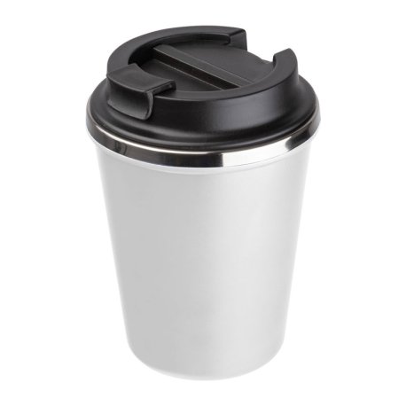 Dvojstenný pohár z nerezovej ocele, 350 ml > biela