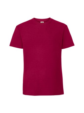 Pánske tričko(FRUIT OF THE LOOM Ringspun Premium T) > červená (cranberry) > S