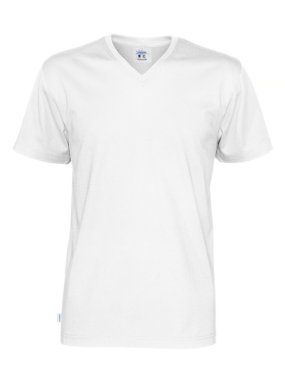 Pánske tričko (COTTOVER T-SHIRT V-NECK) > biela > L