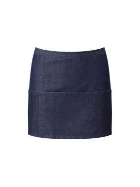 Unisex zástera (PREMIER ‘COLOURS’ 3-POCKET APRON) > modrá (indigo denim)
