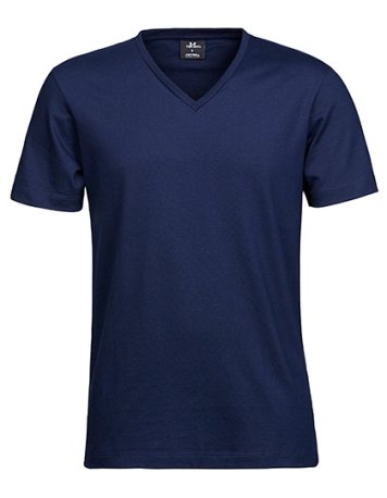 Unisex tričko (Tee Jays Fashion V-Neck Sof Tee) > modrá (navy) > 3XL