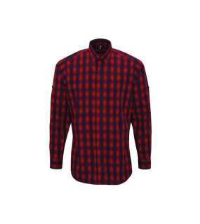Pánska košeľa(PREMIER "MULLIGAN" CHECK-MENS COTTON SHIRT) > červená/modrá(navy) > L