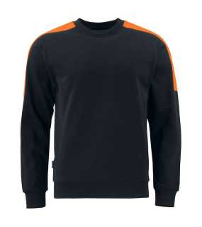 Pánska mikina (PROJOB BLUZA) > čierna / oranžová > XL