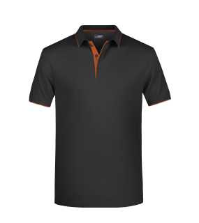 Pánska polokošeľa(JN Mens Polo Stripe) > čierna / oranžová > L