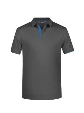 Pánska polokošeľa(JN Mens Polo Stripe) > šedá (graphite) / modrá (aqua) > 2XL