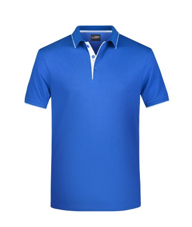 Pánska polokošeľa(DAIBER Mens Polo Stripe) > modrá (royal) / biela > XL