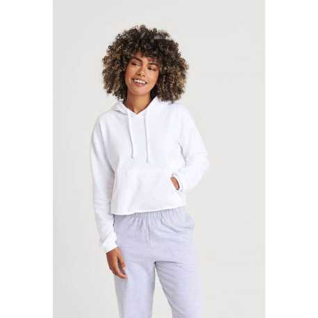 Dámska mikina (Just Hoods GIRLIE CROPPED HOODIE) > šedá (heather) > XS