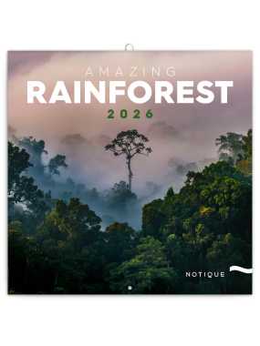 Nástenný kalendár (Dažďové pralesy 2026) - 30 x 30 x 1 cm