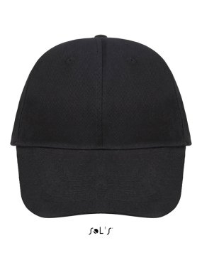 6 panelová šiltovka (SOLS BUFFALO SIX PANEL CAP) > čierna