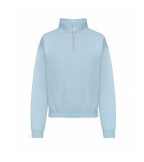 Dámska mikina (Just Hoods WOMEN'S CROPPED 1/4 ZIP SWEAT) > modrá (sky) > S