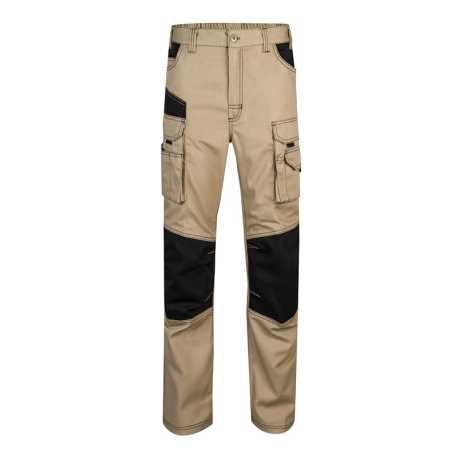 Pánske nohavice (VELILLA TWO-TONE CANVAS TROUSERS) > béžová (sand) / čierna > 2XL