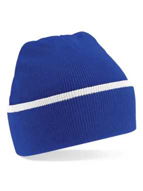 Unisex čiapka (Beechfield Teamwear Beanie) > modrá (bright royal) / biela
