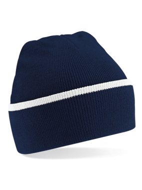 Unisex čiapka (Beechfield Teamwear Beanie) > modrá / biela (french navy / white)