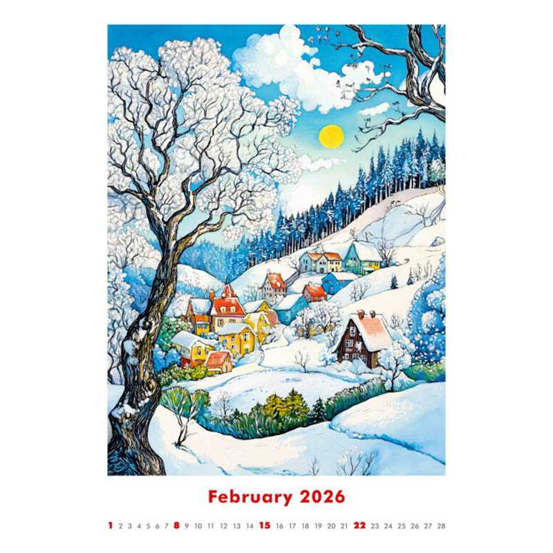 Nástenný kalendár (Art Naive 2026) - 31,5 x 52 cm