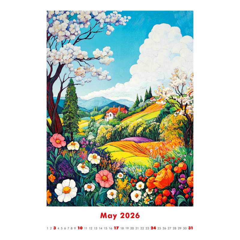 Nástenný kalendár (Art Naive 2026) - 31,5 x 52 cm