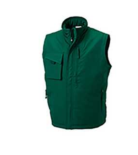 Pánska pracovná vesta(Heavy Duty Gilet RUSSELL) > zelená (bottle) > 2XL