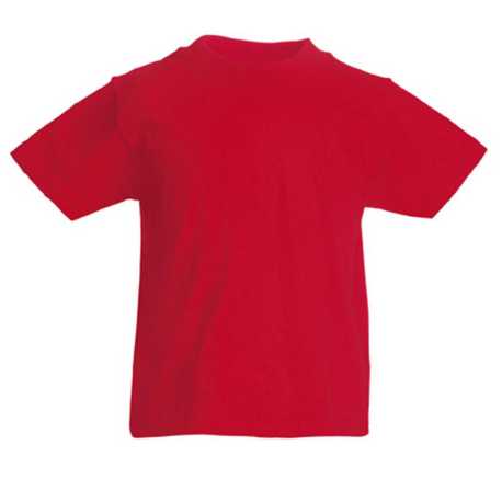 Detské tričko (FRUIT OF THE LOOM Kids Valueweight T) > červená > 2/3