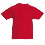 Detské tričko (FRUIT OF THE LOOM Kids Valueweight T) > červená > 2/3