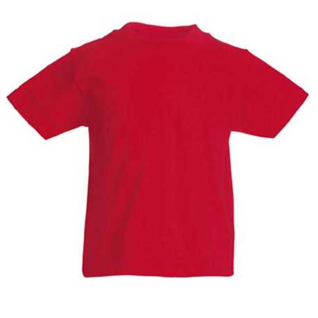 Detské tričko (FRUIT OF THE LOOM Kids Valueweight T) > červená > 2/3