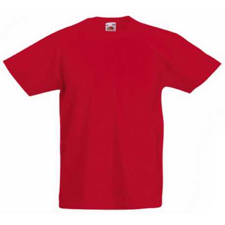 Detské tričko (FRUIT OF THE LOOM Kids Valueweight T) > červená > 2/3