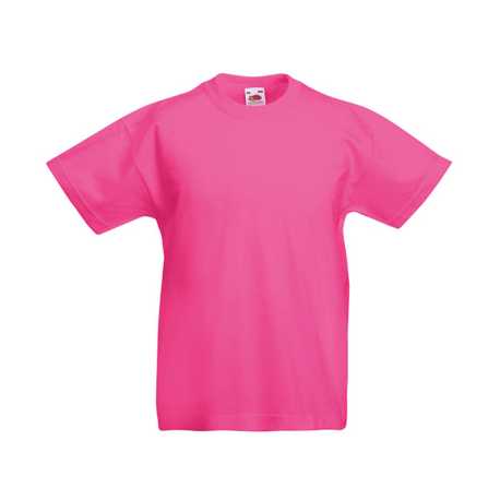 Detské tričko (FRUIT OF THE LOOM Kids Valueweight T) > ružová(fuchsia) > 3/4
