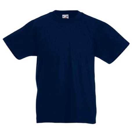 Detské tričko (FRUIT OF THE LOOM Kids Valueweight T) > modrá (deep navy) > 3/4