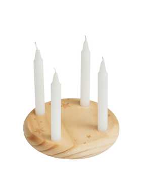 Adventný veniec so sviečkami > hnedá / biela