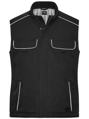Pánska vesta (JN Workwear Softshell Padded Vest SOLID) > čierna > 4XL