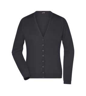 Dámsky sveter (JN Ladies' V-Neck Cardigan) > čierna > M