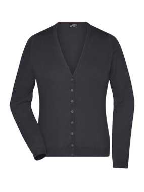 Dámsky sveter (JN Ladies' V-Neck Cardigan) > čierna > M