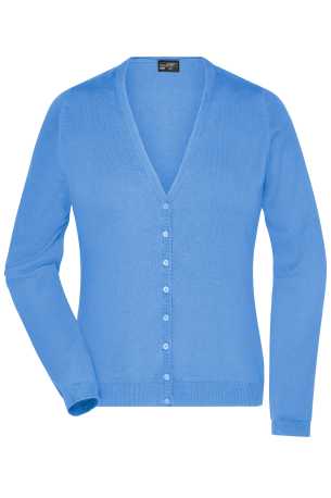 Dámsky sveter (DAIBER Ladies' V-Neck Cardigan) > modrá (glacier) > XS