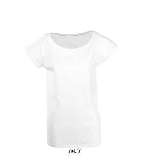 Dámske tričko (SOLS MARYLIN WOMENS SHORT SLEEVE LONG KIMONO T-SHIRT) > biela > XL