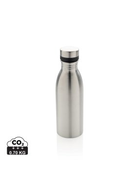 Fľaša na vodu z RCS recyklovanej nerezovej ocele > strieborná