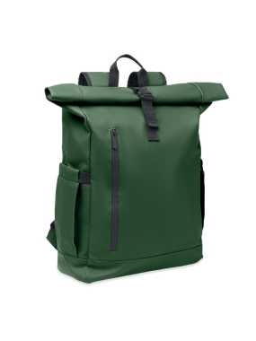 Rolovací batoh na notebook zo 600D RPET > zelená (dark)