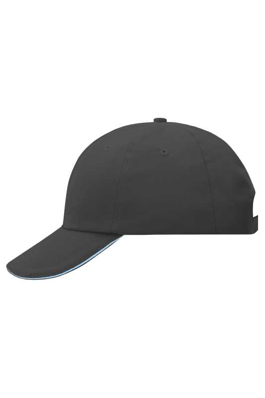 6 panelová šiltovka (MB 6 Panel Raver Sandwich Cap)>šedá (graphite) / modrá (aqua)