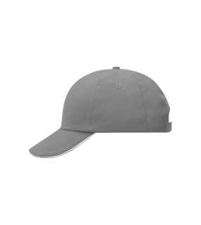 6 panelová šiltovka (MB 6 Panel Raver Sandwich Cap) > šedá (dark) / biela