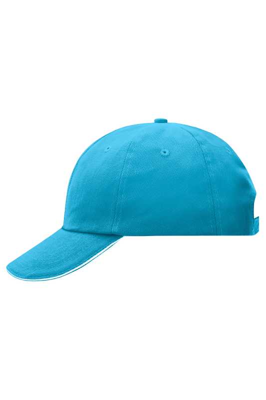 6 panelová šiltovka (MB 6 Panel Raver Sandwich Cap) > tyrkysová / biela