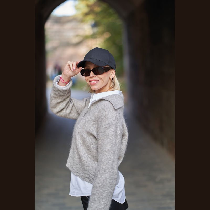 Šiltovka CrisMa vyrobená z recyklovanej bavlny > čierna