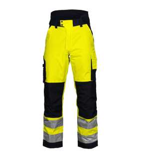 Pánske nohavice (PROJOB PADDED TROUSERS HV EN ISO 20471) > žltá / modrá (navy) > 52