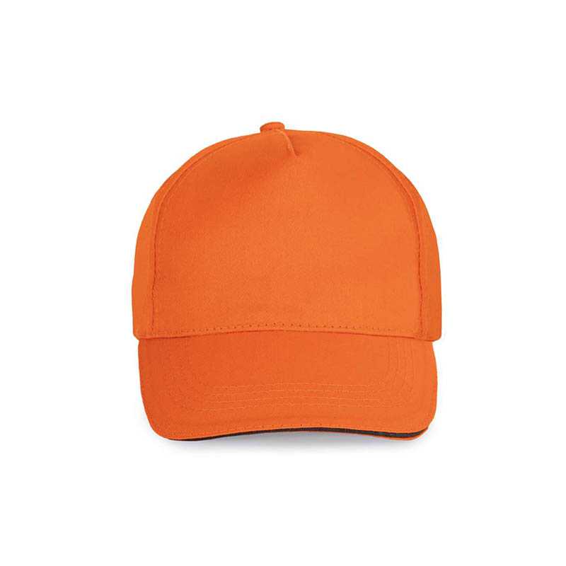 5 panelová šiltovka (K-UP SANDWICH PEAK CAP - 5 PANELS) > oranžová/šedá (dark)