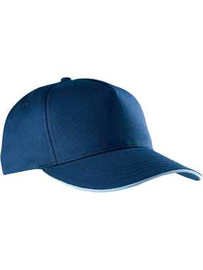 5 panelová šiltovka (K-UP SANDWICH PEAK CAP - 5 PANELS)>modrá (navy) / modrá (sky)