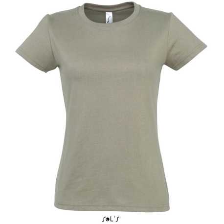 Dámske tričko (SOLS IMPERIAL WOMAN ROUND COLLAR T-SHIRT) > zelená (khaki) > 2XL